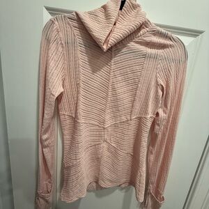 Free people Pink Textured Top